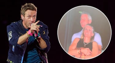 El 'juego de besos' de Chris Martin en el concierto de Gold Play 