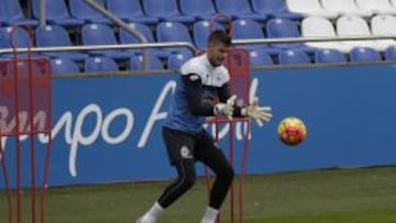 Fabricio Agosto, durante un entrenamiento con el Deportivo de la Coru&ntilde;a