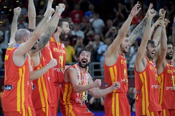 Celebración de la selección española tras proclamarse campeona del mundo.