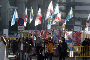 Ambiente en los prolegómenos del partido.