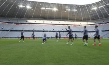 Entrenamiento del Real Madrid en el Allianz Arena en imágenes