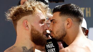 Boxing - Jake Paul v Tommy Fury Weigh-In - Riyadh, Saudi Arabia - February 25, 2023 Jake Paul clashes with Tommy Fury during the weigh-in Jonathan Walley/Handout via REUTERS ATTENTION EDITORS - THIS IMAGE HAS BEEN SUPPLIED BY A THIRD PARTY. NO RESALES. NO ARCHIVES
FOTO FINISH CONTRAPORTADA
PUBLICADA 26/02/23 NA MA40 5COL