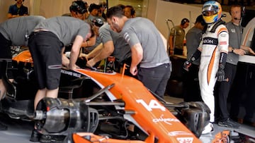 El McLaren Honda de Alonso en Monza.