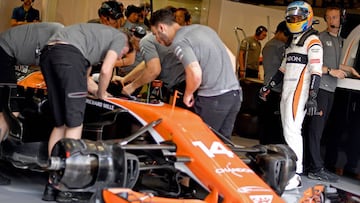 El McLaren Honda de Alonso en Monza. 