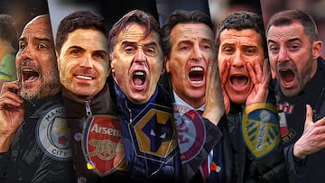 03/03/23
MONTAJE ENTRENADORES PREMIER LEAGUE
GUARDIOLA ARTETA LOPETEGUI UNAI MERY
JAVI GRACIA RUBEN SELLES
