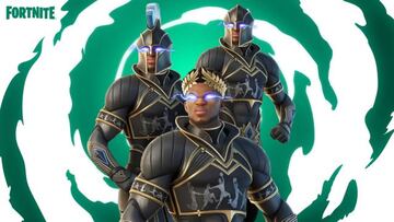 Arte oficial de la skin Giannis Hoplita y sus distintos estilos en Fortnite