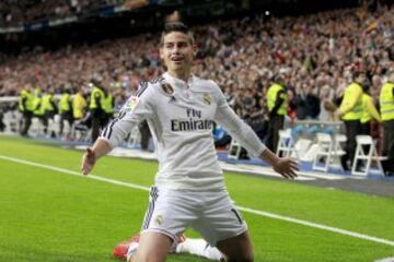 James, en el Clásico del Bernabéu, el 25 de octubre de 2014. 