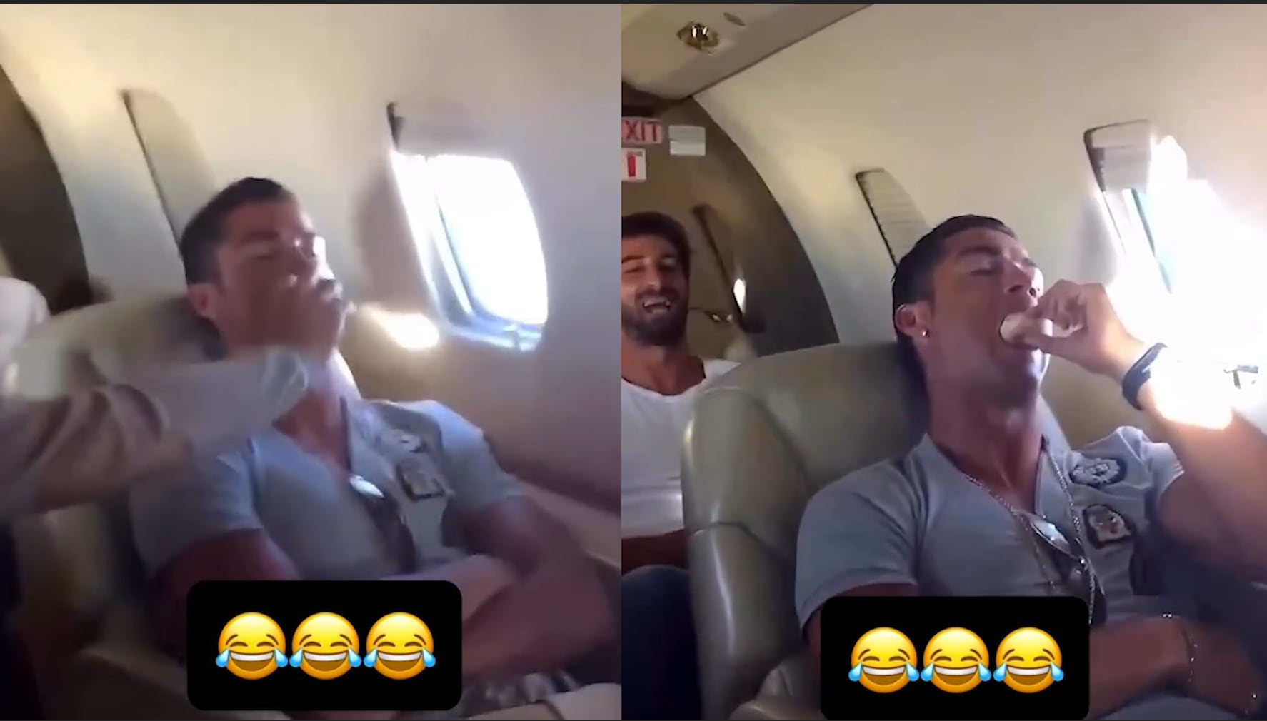 Cristiano fue víctima de una broma por parte de sus compañeros en Portugal