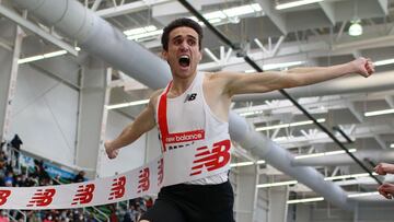 Mariano García venciendo en el meeting de Boston 2023 del World Indoor Tour Gold.