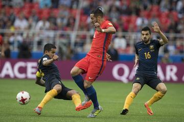 Las postales del duelo entre Chile y Australia