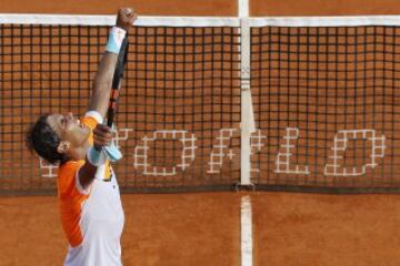 Rafael Nadal celebra la victoria frente a David Ferrer. 