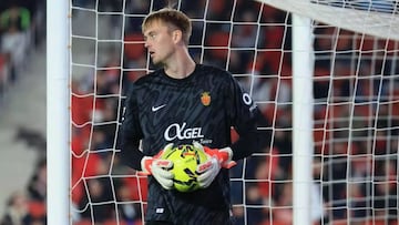 Lucas Bergström, portero del RCD Mallorca.