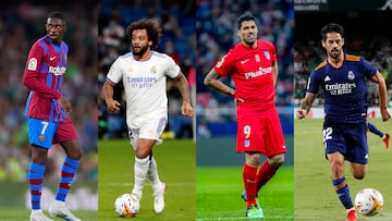 Los 47 jugadores de Primera que quedan libres