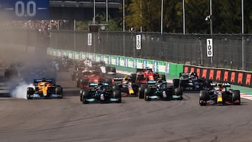 Salida del GP de México de F1 2021.