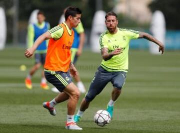 James y el Real se entrenan a todo vapor rumbo a Milán