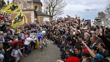 Tradicional muro de las clásicas de primavera.