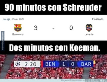 Barcelona y Real Madrid, protagonistas de los memes de Champions