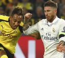 Aubameyang, ante la atenta mirada del Santiago Bernabéu