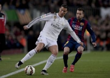 Cristiano Ronaldo y Jordi Alba.