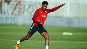 Manafá durante un entrenamiento.