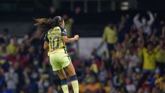 Daniela Espinosa festeja su gol contra Tigres