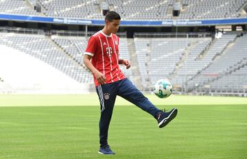 Primer entrenamiento y presentación de James Rodríguez.