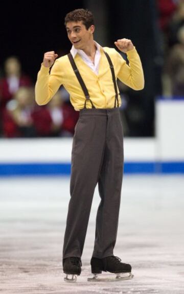 Javier Fernández  durante el programa corto del Skate Canadá donde consigue la medalla de plata 