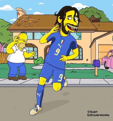 Así se ven los cracks del fútbol en los Simpsons