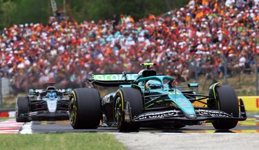 Fernando Alonso durante la carrera. 