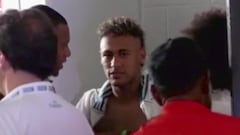 ¿Despedida? Neymar pasó 15 minutos en el vestuario del Madrid