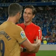 La broma de Munuera Montero a Lewandowski por el robo de su reloj