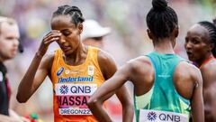 EUGENE - Dutch athlete Sifan Hassan finishes fourth in the 10,000 meters final on the second day of the World Athletics Championships at Hayward Field stadium. ANP ROBIN VAN LONKHUIJSEN. (Photo by ANP via Getty Images)
