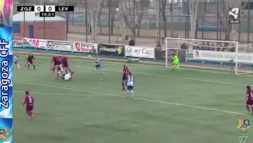 Zaragoza CFF's Clara opens with sensational overhead kick