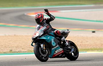 Fabio Quartararo acabó en quinto lugar en el Gran Premio de Aragón. 
