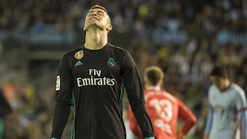 Cristiano, en el Celta-Real Madrid.