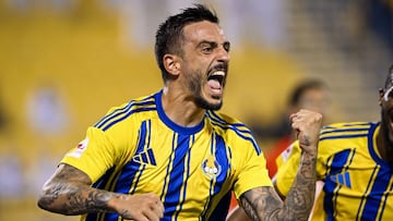 Joselu celebra su gol a Al Duhail.