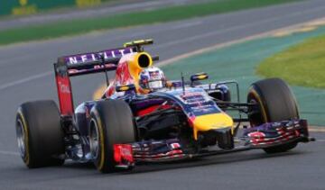 Daniel Ricciardo de Red Bull durante el Gran Premio de Australia de F1 en el circuito de Albert Park en Melbourne.