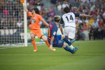 Leo Messi marca el 4-0.