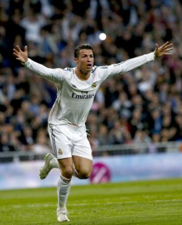 1-0. Cristiano Ronaldo celebra el primer gol.