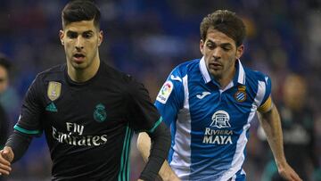 Víctor Sánchez y Asensio durante el Espanyol-Real Madrid.
