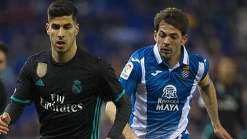 V&iacute;ctor S&aacute;nchez y Asensio durante el Espanyol-Real Madrid. 