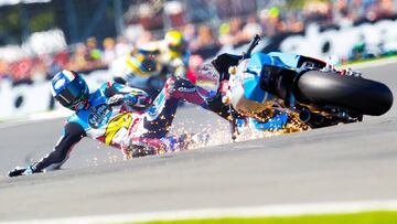 &Aacute;lex M&aacute;rquez ya se cay&oacute; en Silverstone.