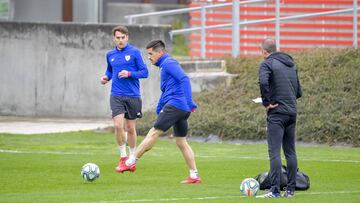 Yuri e Ibai, en la sesión de esta mañana