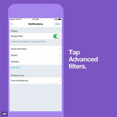 No más notificaciones indeseadas en Twitter
