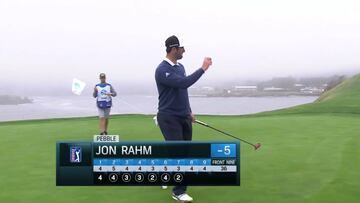 Jon Rahm, con -5 en Pebble Beach.