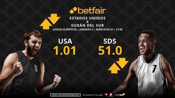 Estados Unidos vs. Sudán del Sur: horario, dónde ver, pronósticos, clasificación y estadísticas