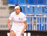 Sandra Villafañe, durante un partido del Madrid CFF esta temporada.