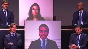 La carita de Guti cuando Redondo se acord車 de 谷l al hablar de Camavinga