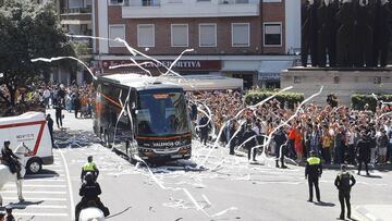 La afición esperará al autobús del Valencia.