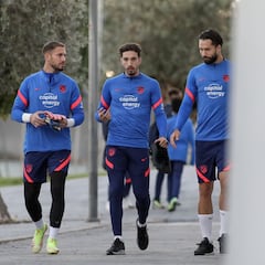 El Atleti sigue en el Cerro su trabajo en la "intimidad"